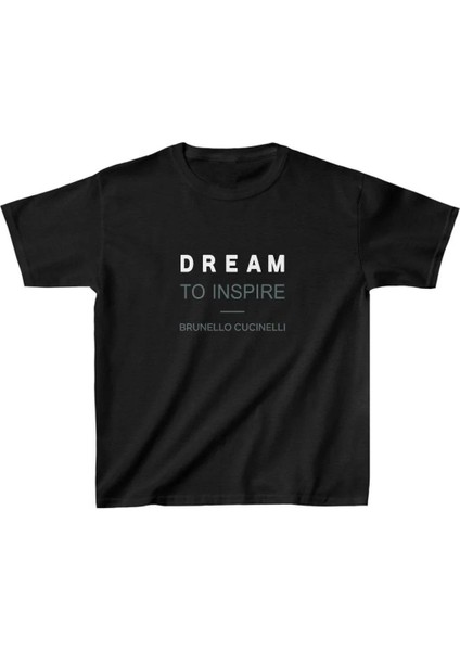 Unisex Çocuk Baskılı T-Shirt - Siyah