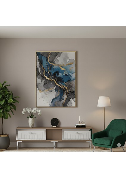 TSA1503DBS - Tuna Tv Stand 150CM Safirmeşe-Beyaz-Gümüş modelleri