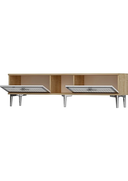 TSA1503DBS - Tuna Tv Stand 150CM Safirmeşe-Beyaz-Gümüş