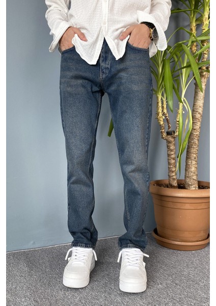 Lacivert Regular Jean - Kot Pantolon Rahat Kesim