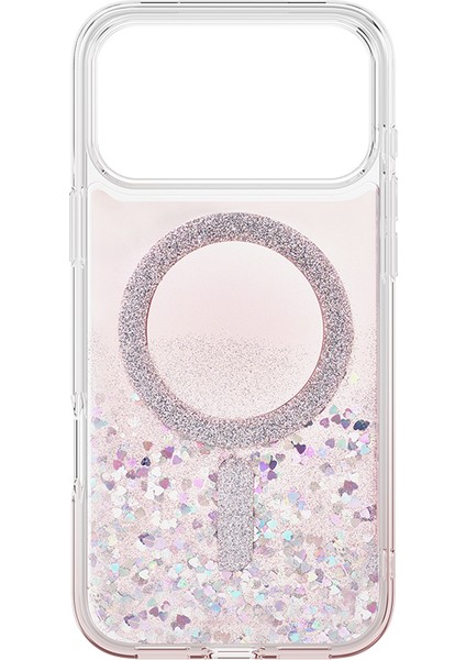 iPhone 17 Pro Max Uyumlu Kılıf M-Safe Şarj Özellikli Parlak Halkalı Coehl Solea Kapak Pembe fiyatları