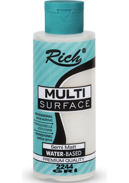 Rich Akrilik Boya Multi Surface 120 cc Gri 2244