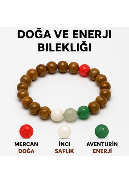 Orijinal Doğal Taş El Yapımı Enerji - Uyum - Denge Sağlayan Bileklik-51