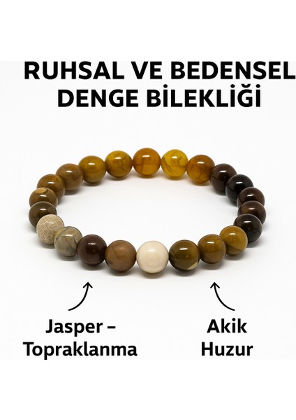 Orijinal Doğal Taş El Yapımı Enerji - Uyum - Denge Sağlayan Bileklik-55