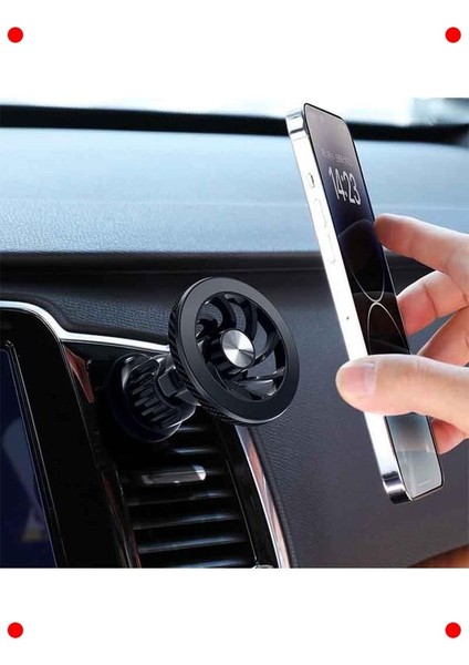 Mıknatıslı Araç Telefon Tutucu (Havalandırma, 360°)