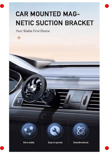 Mıknatıslı Araç Telefon Tutucu (Havalandırma, 360°) modelleri