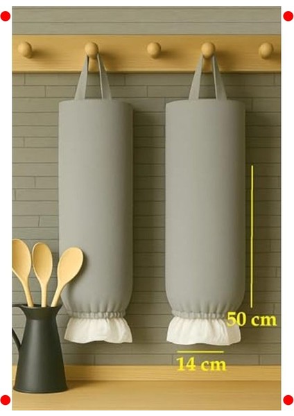 2'li Asılabilir Poşet Düzenleyici Sepet - Gri fiyatları