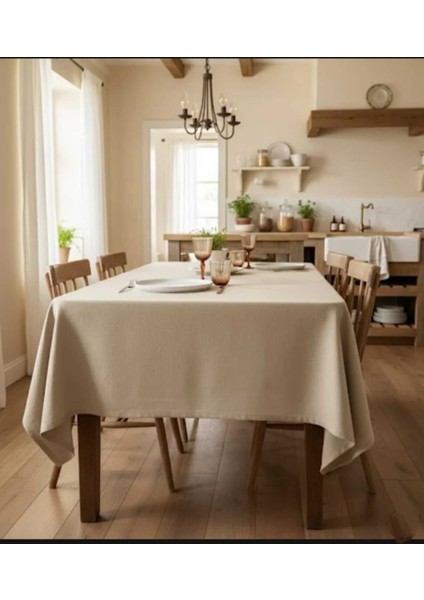 Kum Beji Kadife Dokulu Dertsiz Masaörtüsü