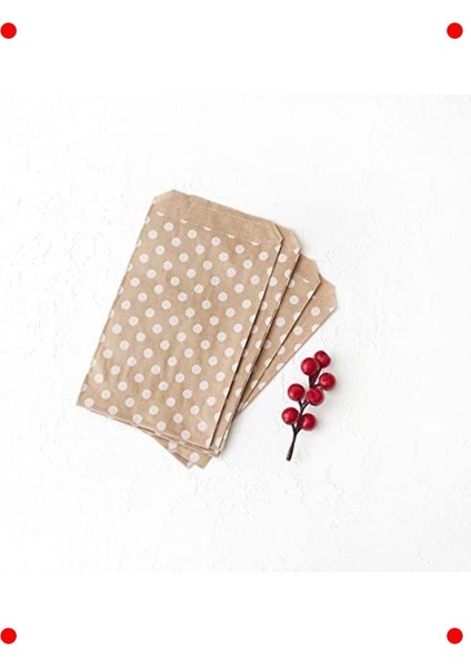 Puantiyeli Kraft Hediye Keseleri - 11X20 cm (100 Adet) fiyatları