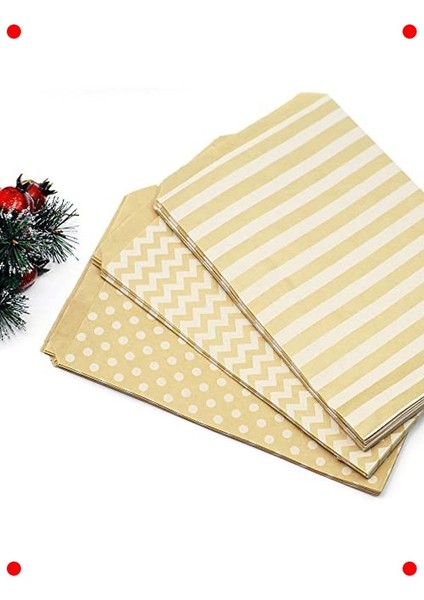 Puantiyeli Kraft Hediye Keseleri - 11X20 cm (100 Adet) modelleri