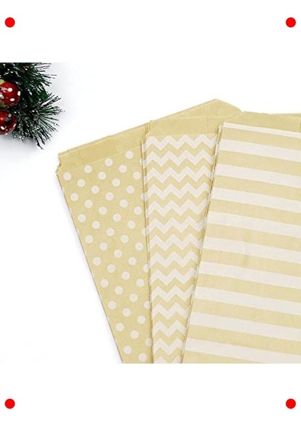 Puantiyeli Kraft Hediye Keseleri - 11X20 cm (100 Adet) fırsatları