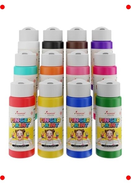 Tüm Renkler Parmak Boyası 12'li Set (12X60 Ml)