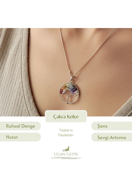 Hayat Ağacı Çakra Kolye - Şifa ve Denge Sembolü - Bijuteri Kolye