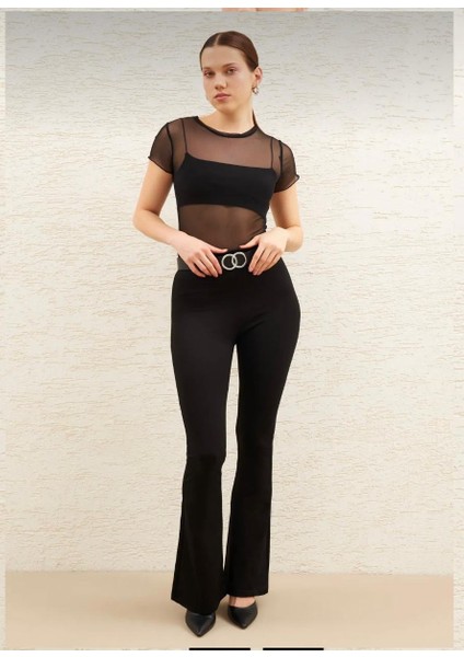 Siyah Bluz Tül Transparan modelleri