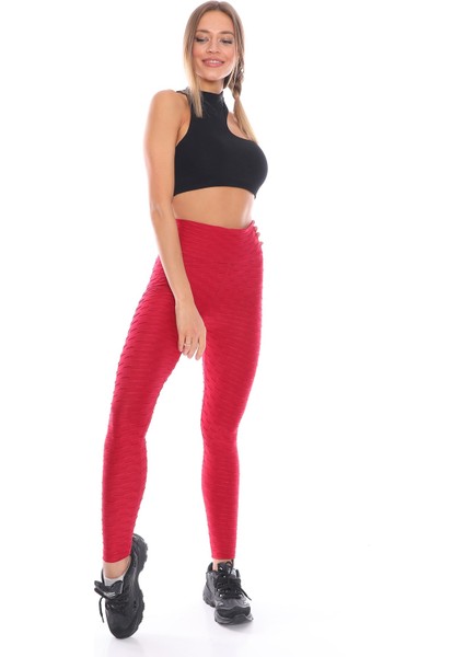 Kabartmalı Kumaş Ekstra Yüksek Bel Günlük Tayt indirimleri