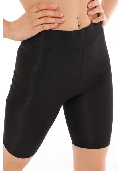 Siyah Kısa Biker Spor Şort Tayt Diz Üstü fiyatları