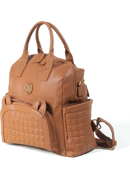 Kitty Deri Anne Bebek Bakım Sırt Çantası 7271 Taba modelleri