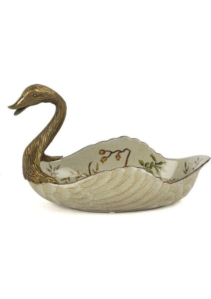 Kuğu Dekor Tabak 22X15CM