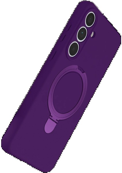 Samsung Galaxy S24 Fe Regal Magsafe Standlı Kapak - Derin Mor modelleri