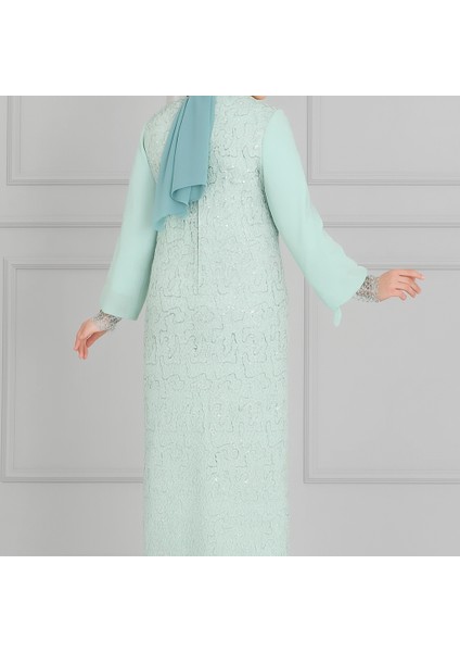 Maya Bella Şifon Pul Payetli Tesettür Abiye fiyatları