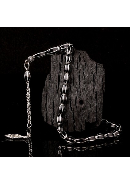 Siyah Renk Mine Işlemeli Metal 6 Yarma Model Tesbih fırsatları