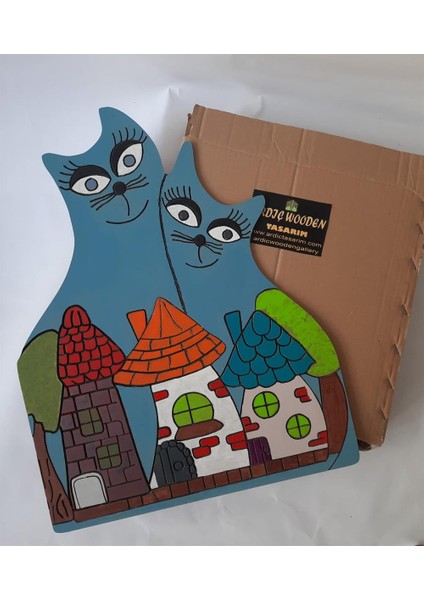Kedi ve Evler 27 Parça Ahşap Boyama Seti fiyatları