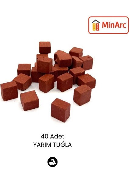 Minyatür Inşaat Keşif Seti-Dayanıklı 3 Delikli Minyatür Tuğla (500+) Hobi & Maket Ev modelleri