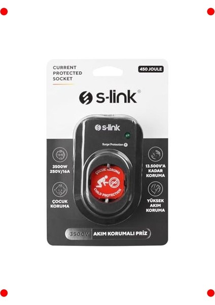 Tekli Akım Korumalı Priz, 3500W, Çocuk Korumalı modelleri