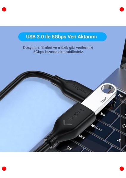 USB 3.0 Yüksek Hızlı Uzatma Kablosu (50 Cm) modelleri