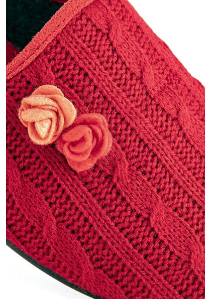 Melody Kırmızı Anatomik Iç Tabanlı Örgü Model Ev Terliği fırsatları