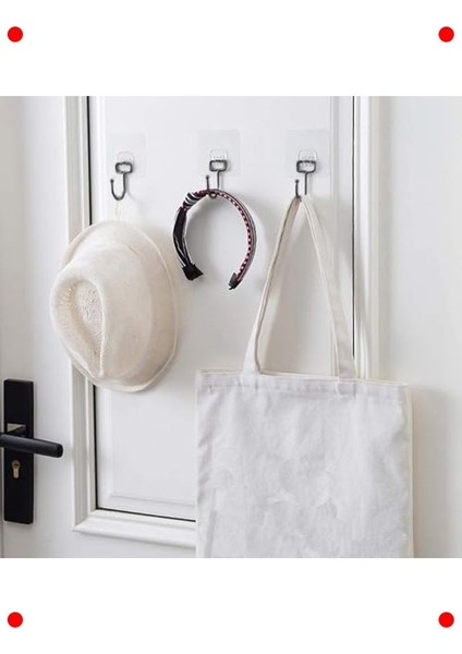 Güçlü Yapışkanlı Kancalar - Siyah (3 Adet)