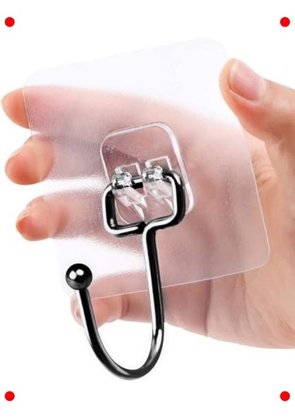 Güçlü Yapışkanlı Kancalar - Siyah (3 Adet) fiyatları