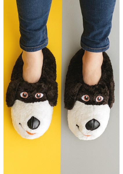 Buddy Erkek Hayvanlı Panduf Ev Ayakkabısı Pufidik Peluş