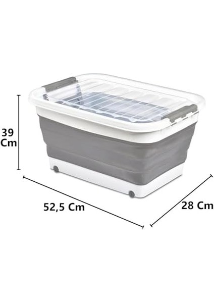 Kapısı Tekerlekli Katlanır Silikon Saklama Çamaşır Sepeti Oyuncak Kutusu Organizer fiyatları