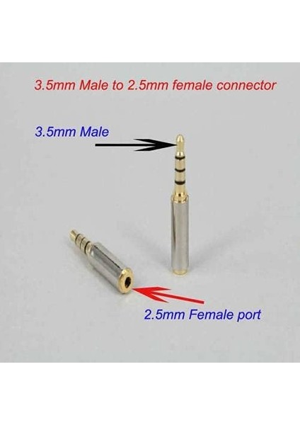 3.5 mm Erkek 2.5 mm Dişi 3 Boğum 4 Kutup 3.5mm To 2.5mm Çevi modelleri