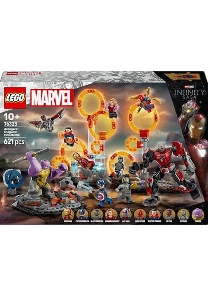 | Ngers: Endgame Son Savaş 76323, 10 Yaş ve Üzeri Kız ve Erkek Çocukları Için Kaptan Amerika ve Iron Man Dahil 9 Süper Kahraman Minifigürü Içeren Yaratıcı Oyuncak Yapım Seti (621 Parça) fiyatları