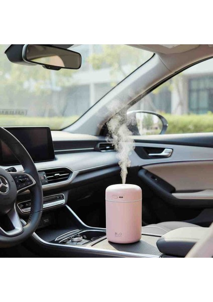 Pembe Ultrasonik Mini Nemlendirici – Renkli LED Işıklı Sessiz Buhar Makinesi USB Aromaterapi Difüzör fiyatları