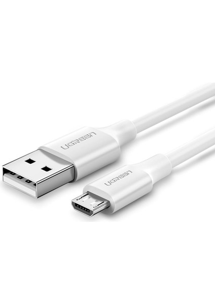Ugreen 2.0 A Usb-A & Micro-Usb Data ve Şarj Kablosu, 50 Santimetre, Beyaz, 60140