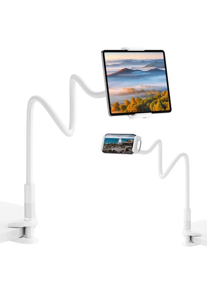 Datura Is 100CM Akrobat Ayarlanabilir Telefon Tablet Tutucu Beyaz
