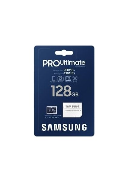 Pro 128GB Microsdxc Uhs-I Bellek Kartı MB-MY128SA/WW, U3, V30, A2 Hız Sınıfı, 180 Mb/sn Okuma, 130 Mb/sn Yazma modelleri
