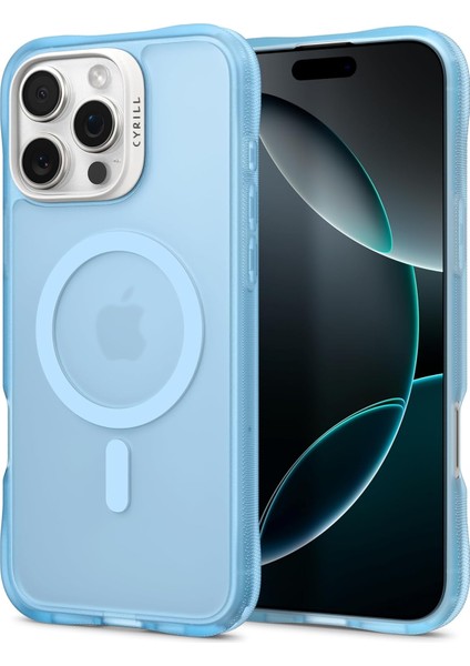 Ciel By 16 Pro Max ile Uyumlu Magsafe Kılıf Ultrasheer Mag Sararma Karşıtı Hava Kanalı Teknolojisi Askeri Sınıf Koruma Baby Blue Mat Kapak - ACS08248