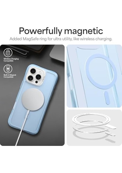 Ciel By 16 Pro Max ile Uyumlu Magsafe Kılıf Ultrasheer Mag Sararma Karşıtı Hava Kanalı Teknolojisi Askeri Sınıf Koruma Baby Blue Mat Kapak - ACS08248 fiyatları