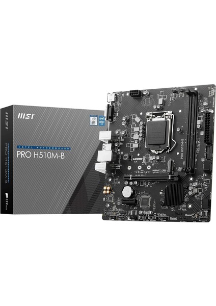 Msı MB Pro H510M-B Soket 1200 Ddr4 2933MHZ,M.2 Usb3.2 1x 1g Lan Matx(Yalnızca 10. Nesil Destekli) Anakart