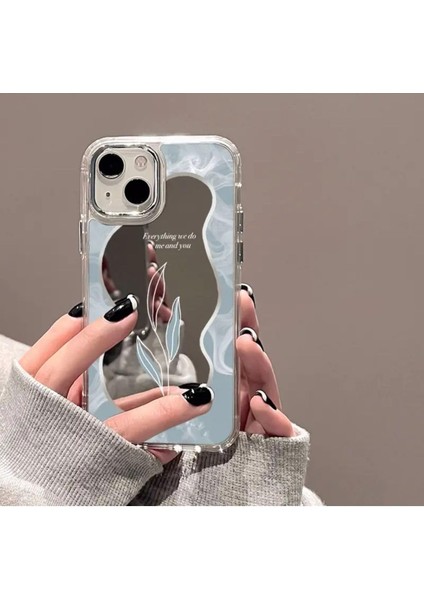 Go Aksesuar 15-14 - 13 ile Uyumlu Aynalı Yaprak Model Silikon Kılıf