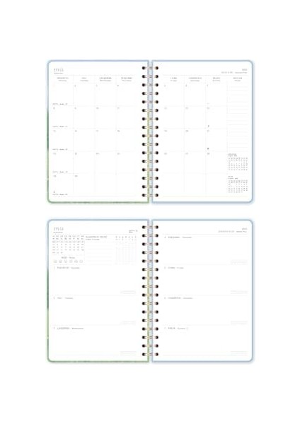 A5 Spiralli 16 Aylık Akademik Ajanda - Manzara modelleri