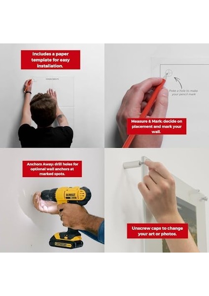 Modern Frames Coolmodernframes 40,6 x 50,8 cm Şeffaf Yüzer Çift Panel Akrilik Resim Çerçevesi, Sanat ve Fotoğrafları Dönüştürmek ve Sunmak Için Donanım modelleri