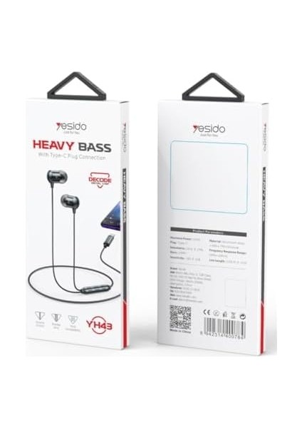 Yüksek Baslı Alüminyum Alaşımlı Type-C Kablolu Kulaklık 1,2 Metre (Mikrofonlu) modelleri