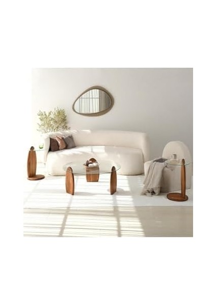 Surf Masif Orta Sehpa/kestane&şeffaf Cam modelleri