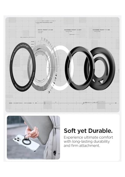 Magfit Dual Pop Için Manyetik Telefon Tutucu Magsafe Özellikli Ring OM105 - AMP08886 modelleri