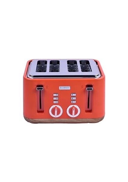 Gem 4 Dilim Ekmek Kızartma Makinesi – 1630 W, Çift Kontrol Paneli, Paslanmaz Çelik | Turuncu fiyatları